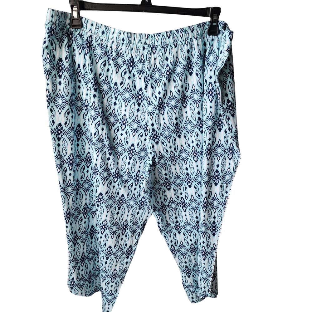 NWT Carole Hochman 2-Piece Pajama Set Aqua Blue | Cozy Lounge Sleepwear Women 2X - Picture 5 of 16